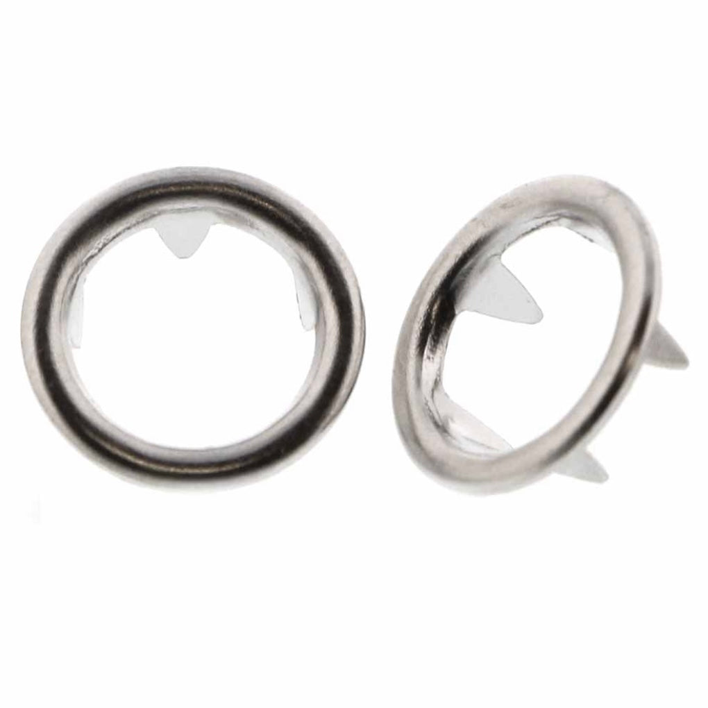 Halo Snaps - 11mm (3/8″) - Silver - 8 Sets