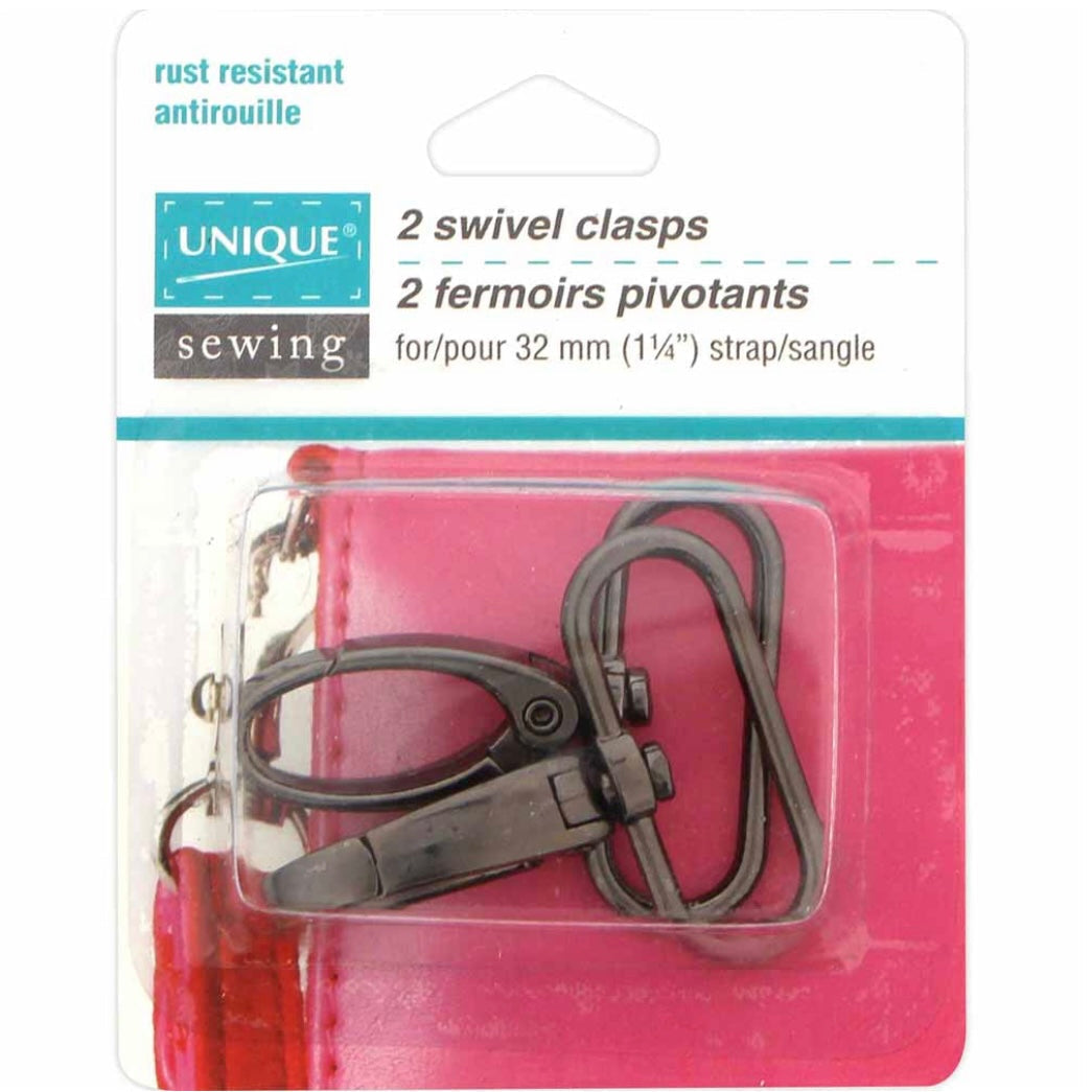 Swivel Clasps - 32mm (1 1/4″) - Silver - 2 pcs.