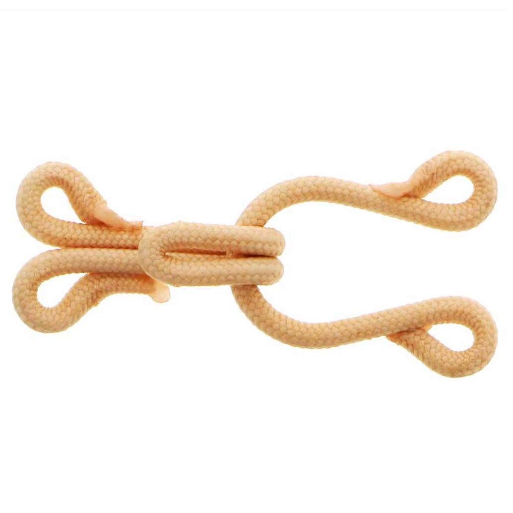 Covered Hooks & Eyes - Beige - 4cm - 2 Sets