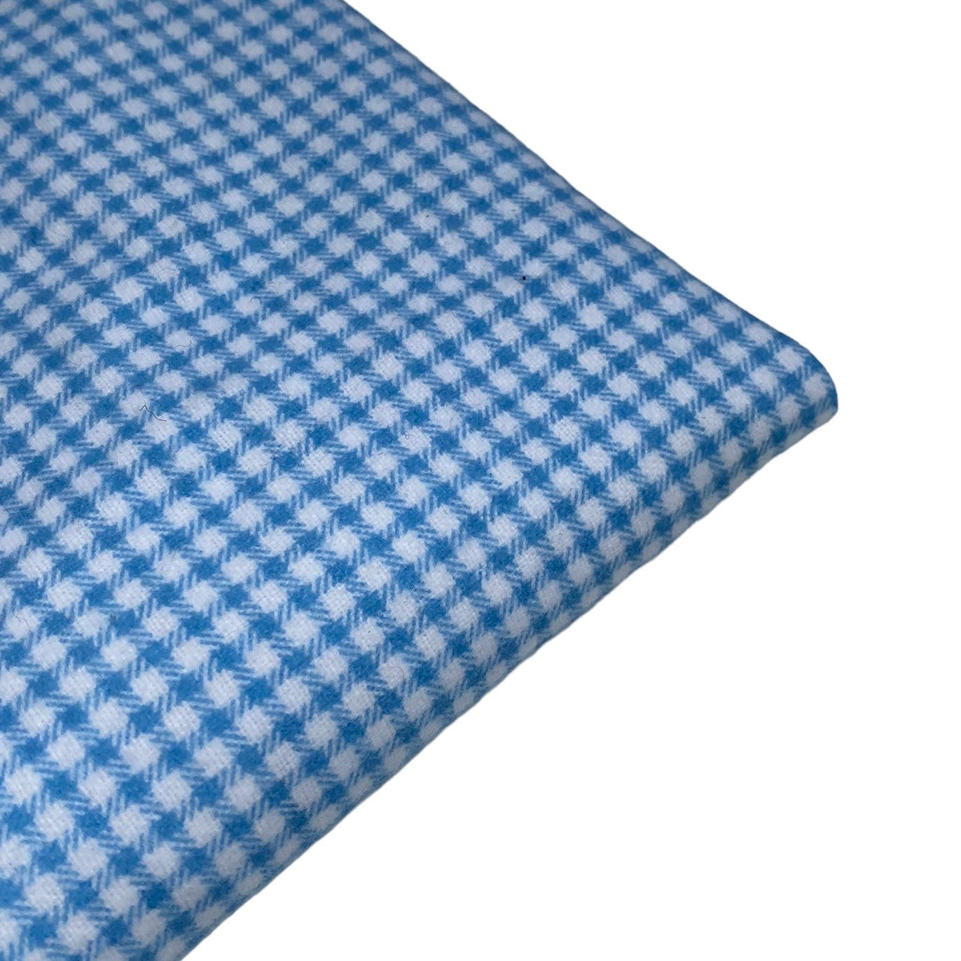 Printed Cotton Flannel - Plaid - White/Blue