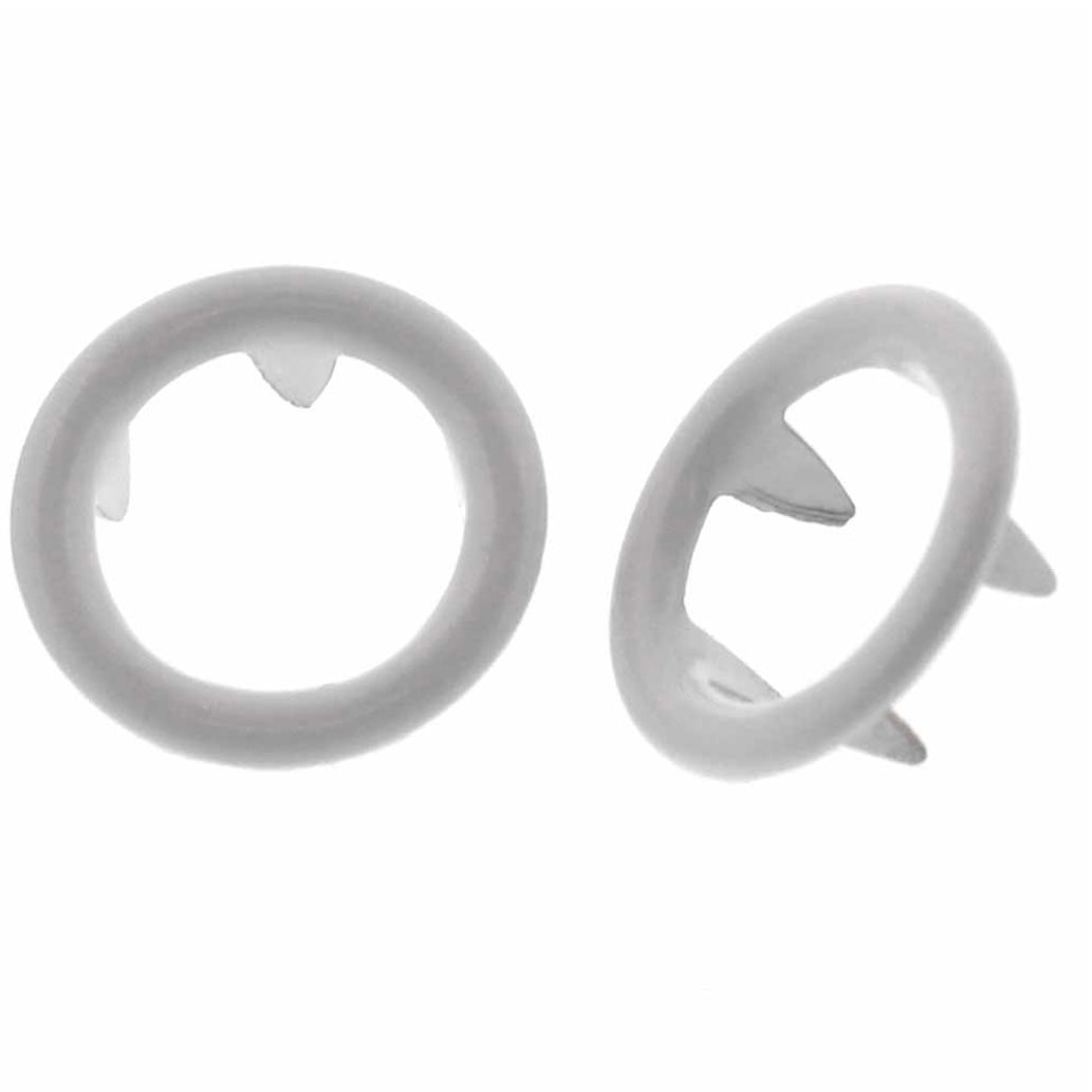 Halo Snaps - 11mm (3/8″) - White - 8 Sets