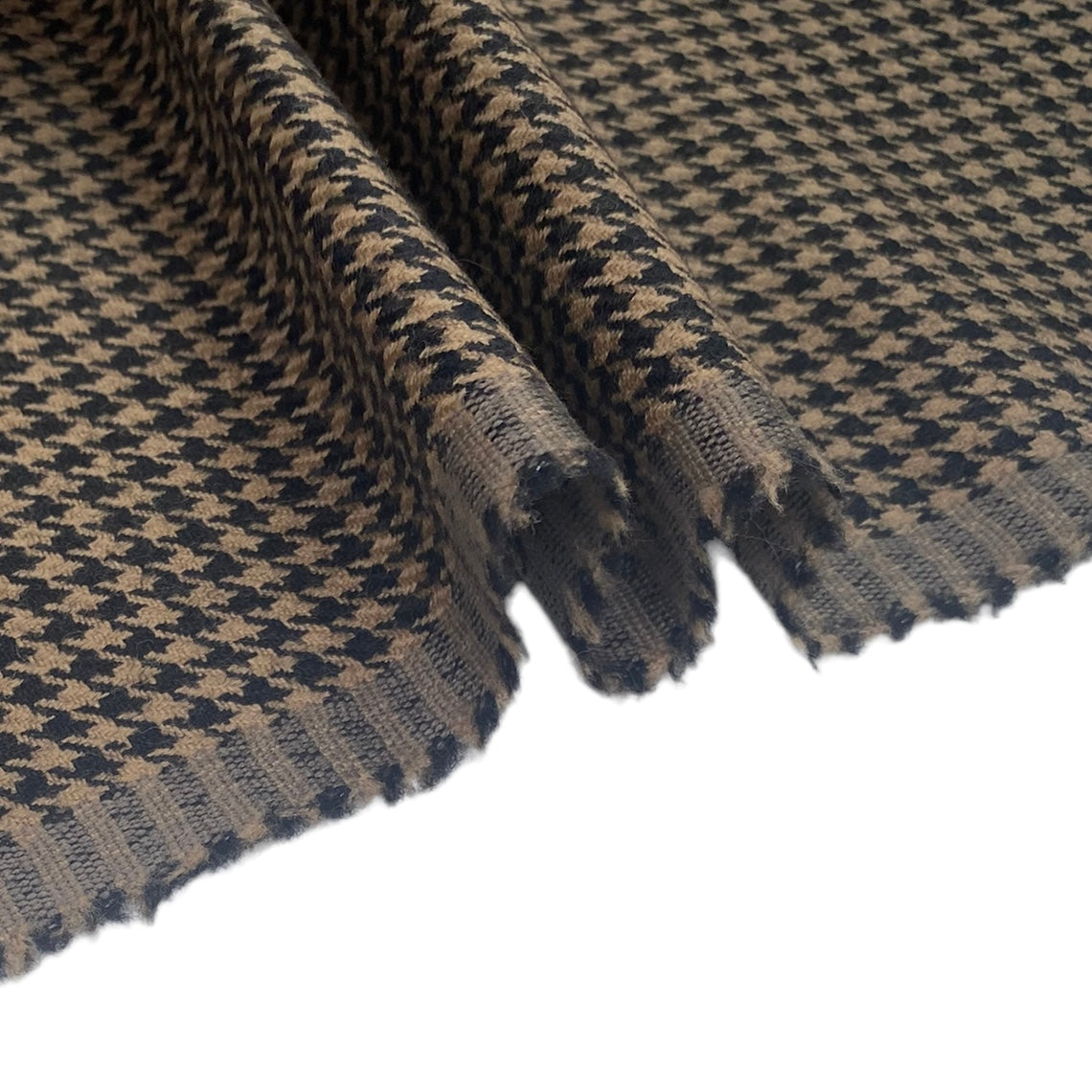 Houndstooth Wool - Black/Brown