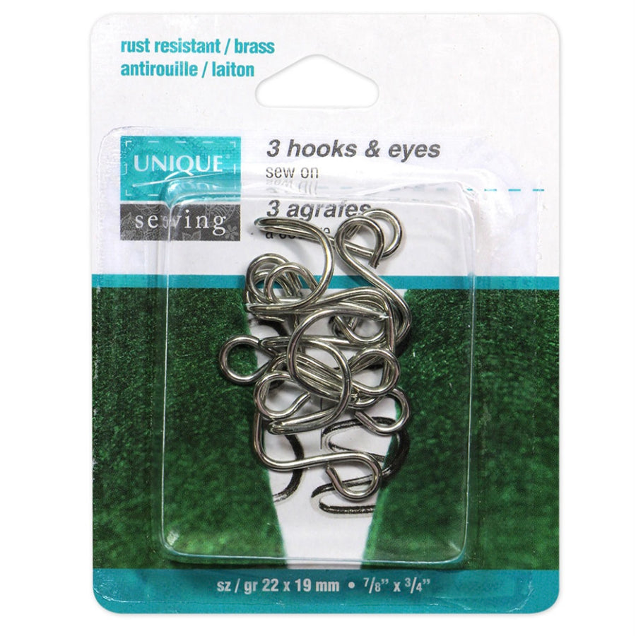 Dritz® Nickel Sew-On Hook & Eye Closures