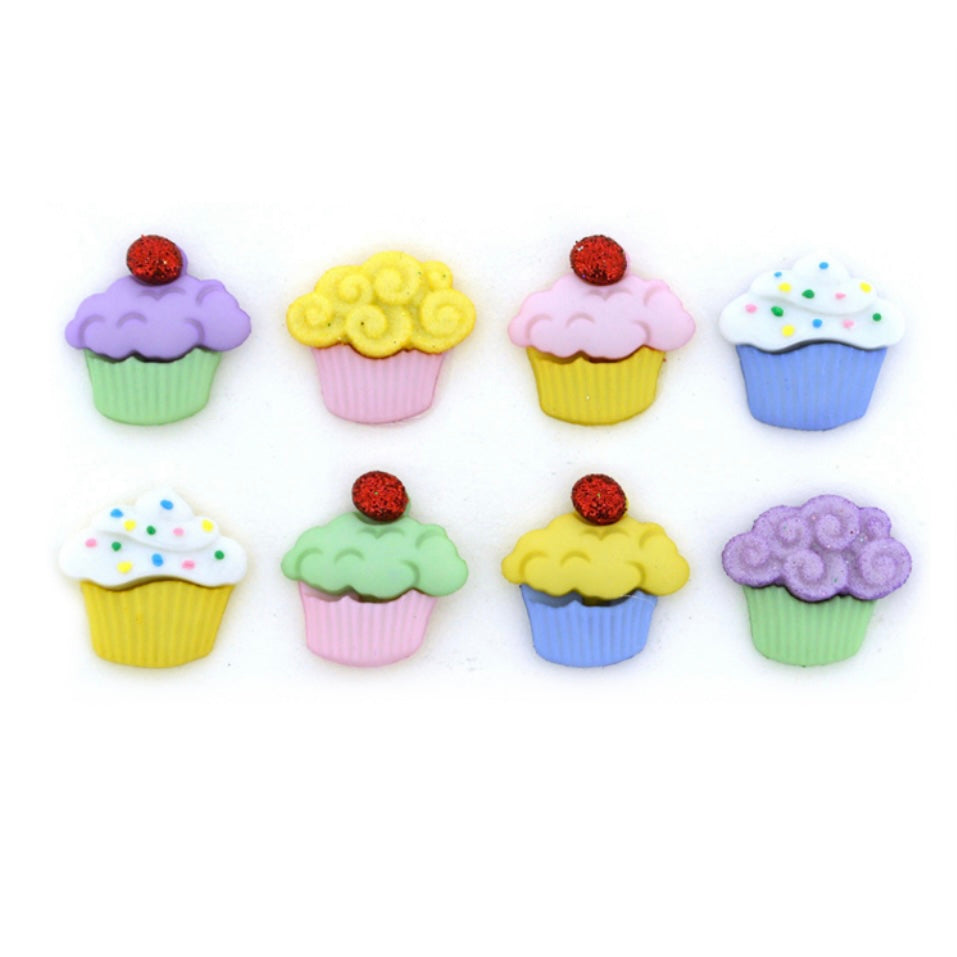 Novelty Buttons - Pocketful Posies - 6pcs