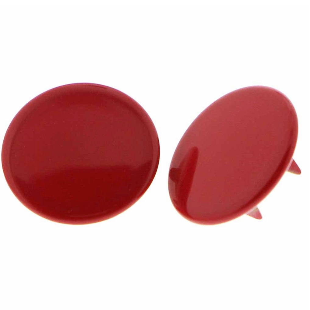 Cap Snaps - 11.5mm (1/2″) - Red - 6 Sets