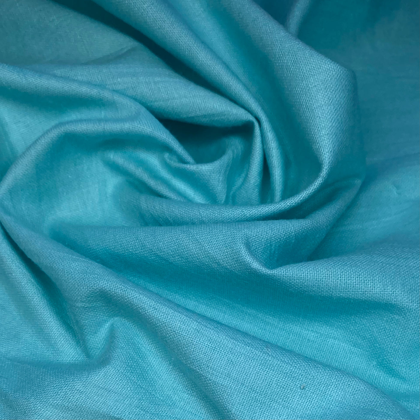 Crinkled Cotton - Aqua Blue