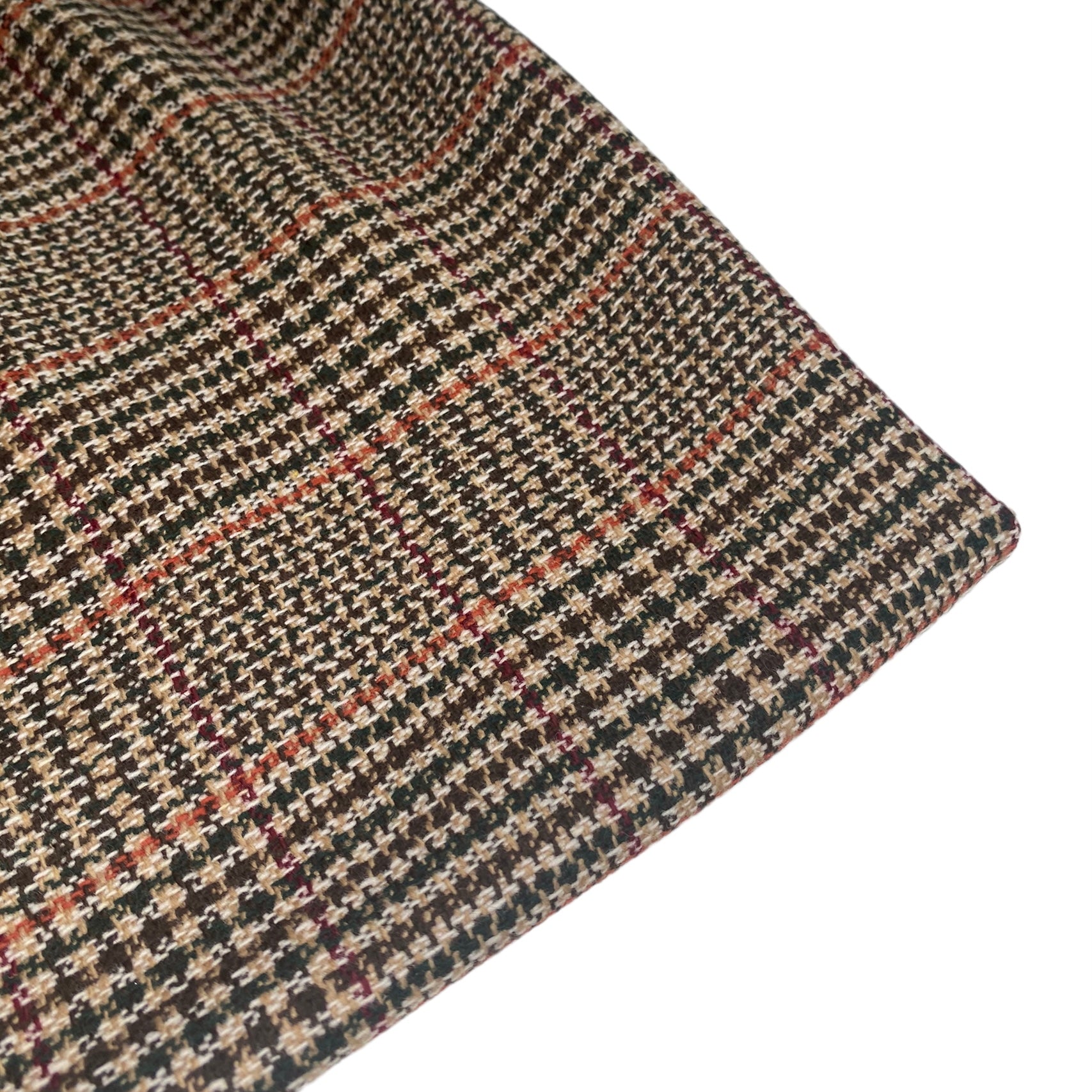 Wool Plaid - Beige/Green/White/Burgundy/Orange