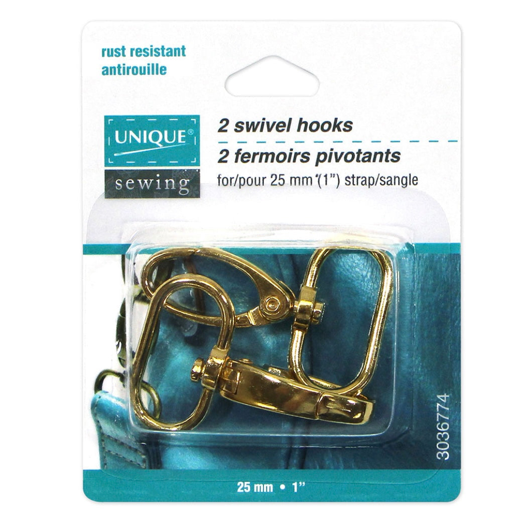 Swivel Clasps - 32mm (1 1/4″) - Gold - 2 pcs.