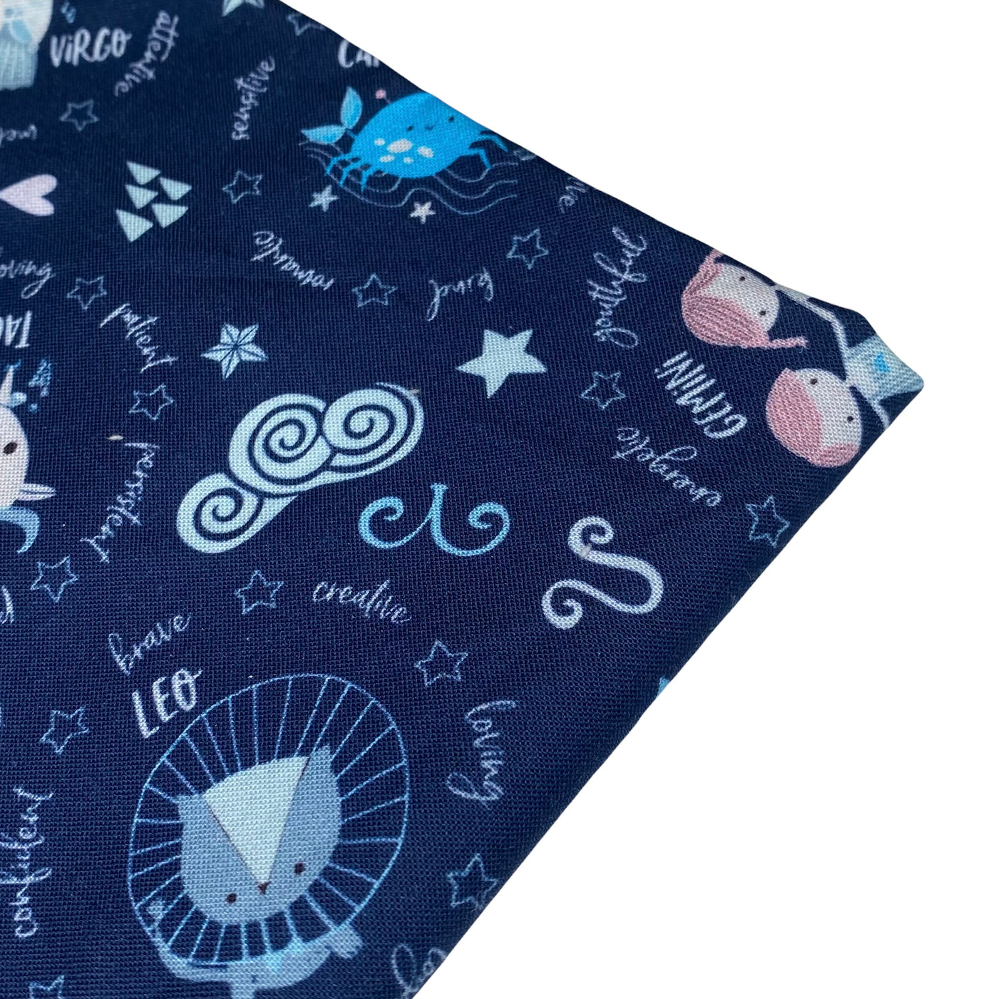 Quilting Cotton - Zodiac Signs - Navy