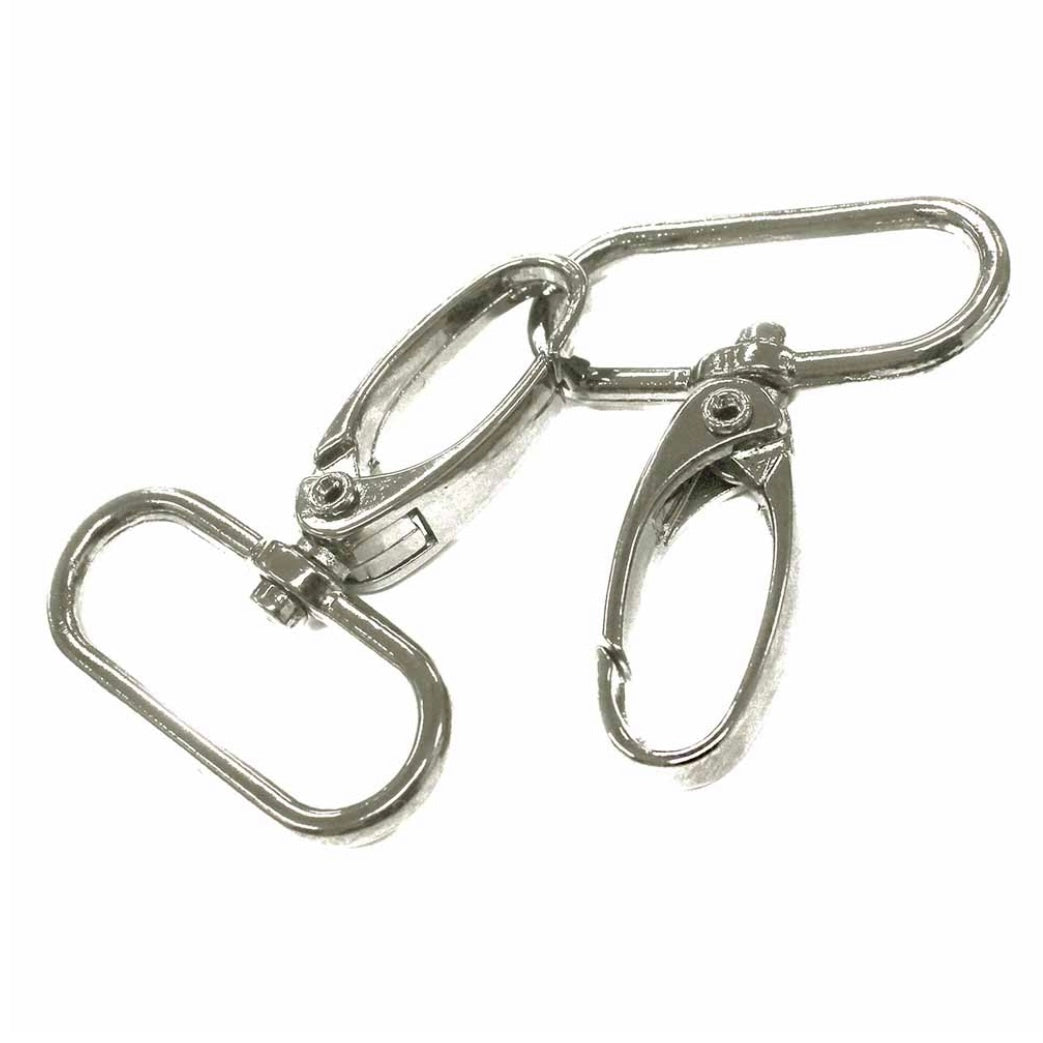 Swivel Clasps - 32mm (1 1/4″) - Silver - 2 pcs.