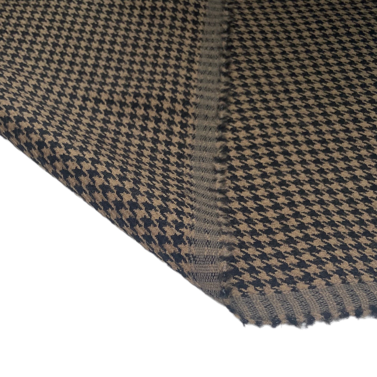 Houndstooth Wool - Black/Brown