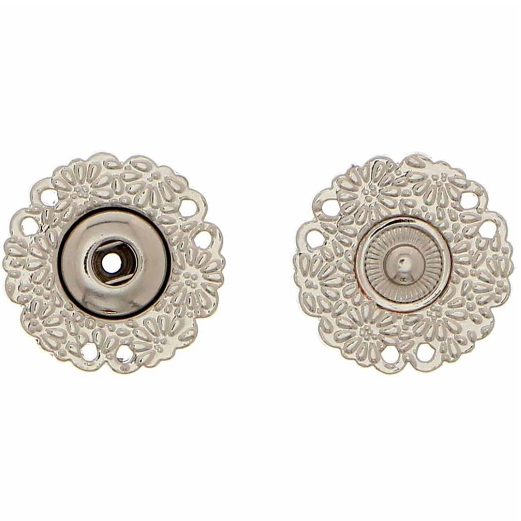 Decorative Snap Fastener - 22mm - 1 set - Gunmetal