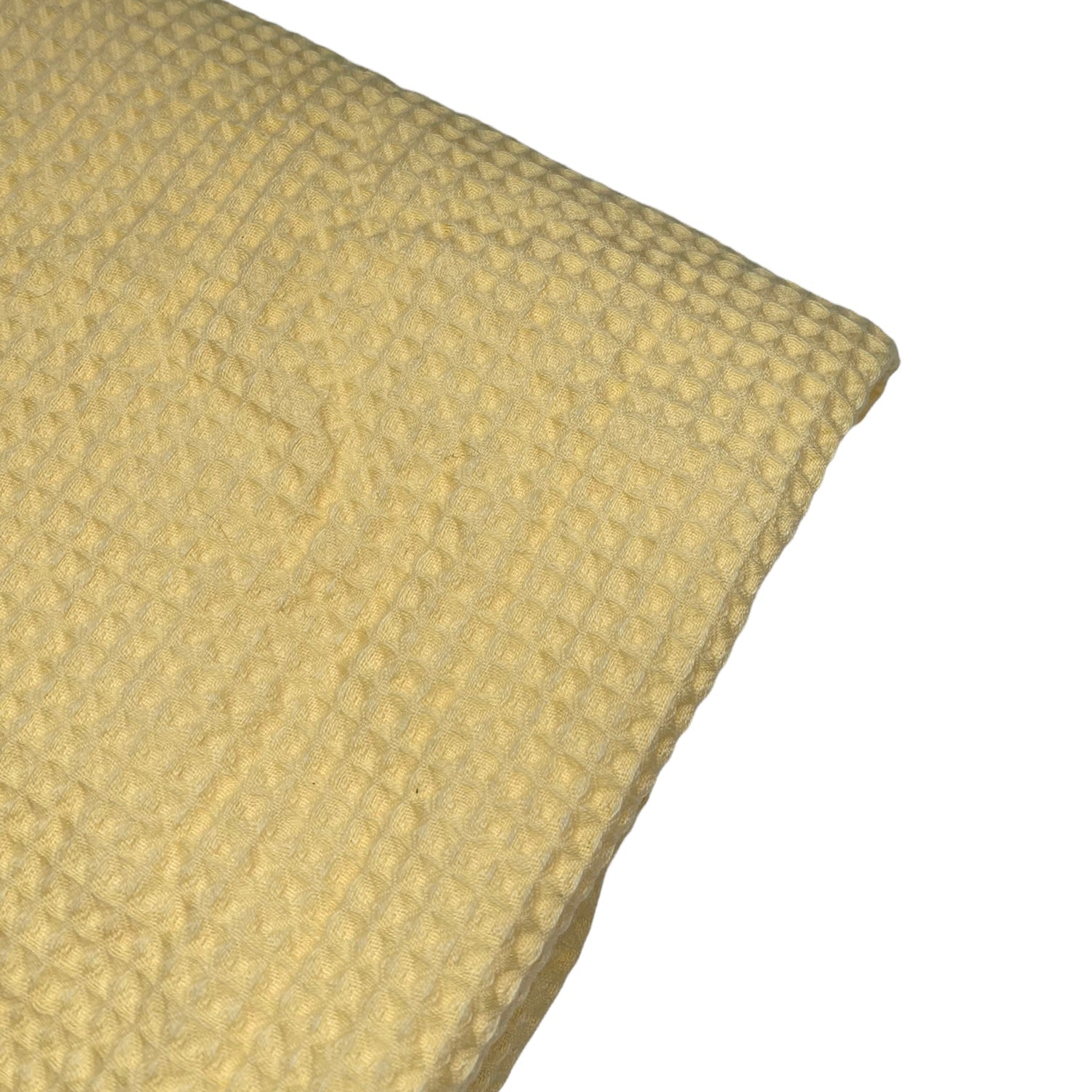 Cotton Waffle Weave - Yellow