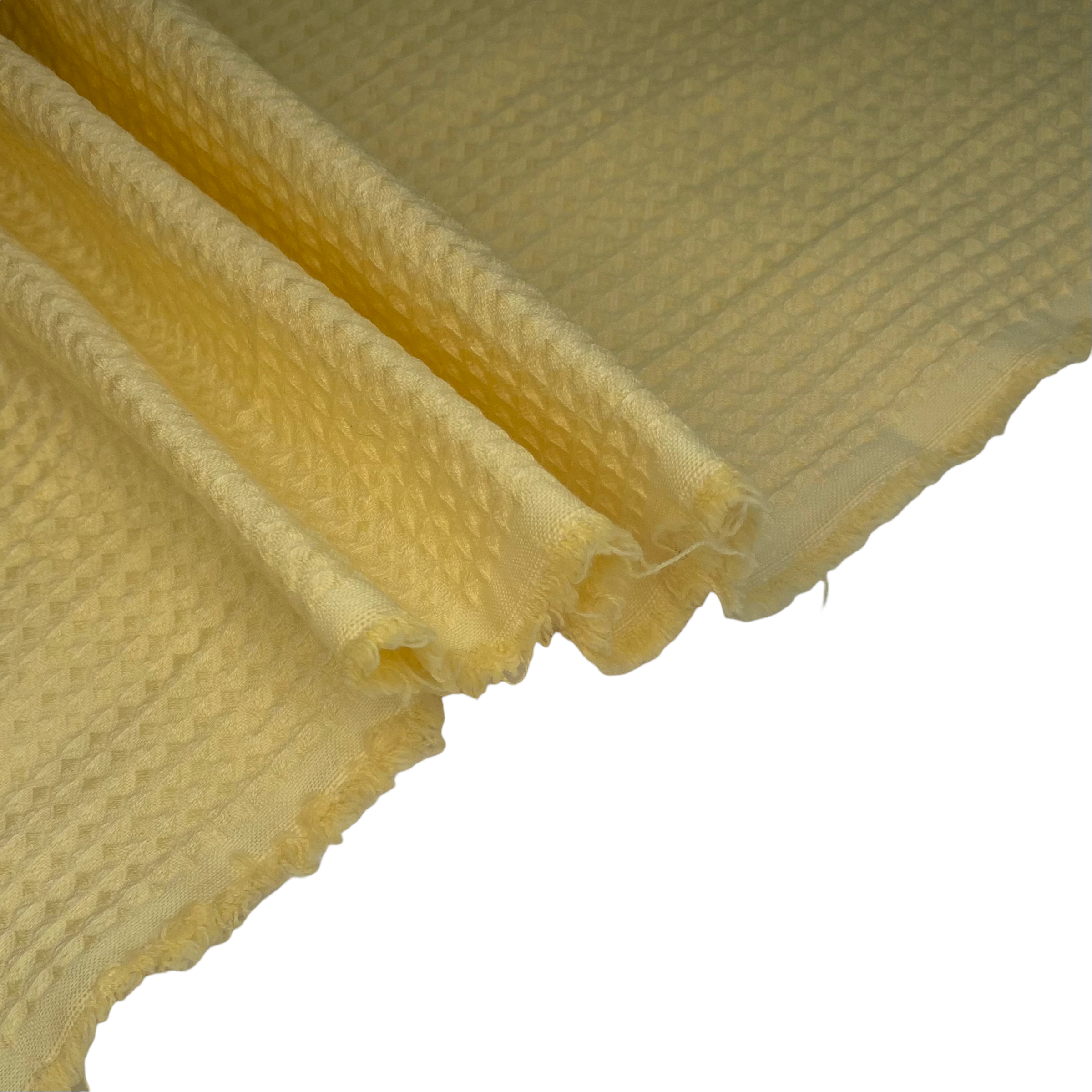 Cotton Waffle Weave - Yellow