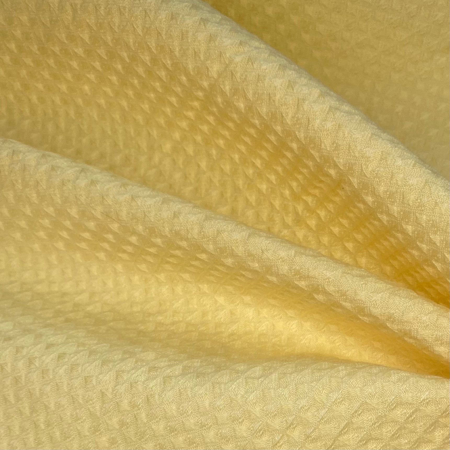 Cotton Waffle Weave - Yellow