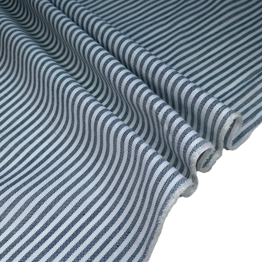 Striped Cotton - 62” - White/Green