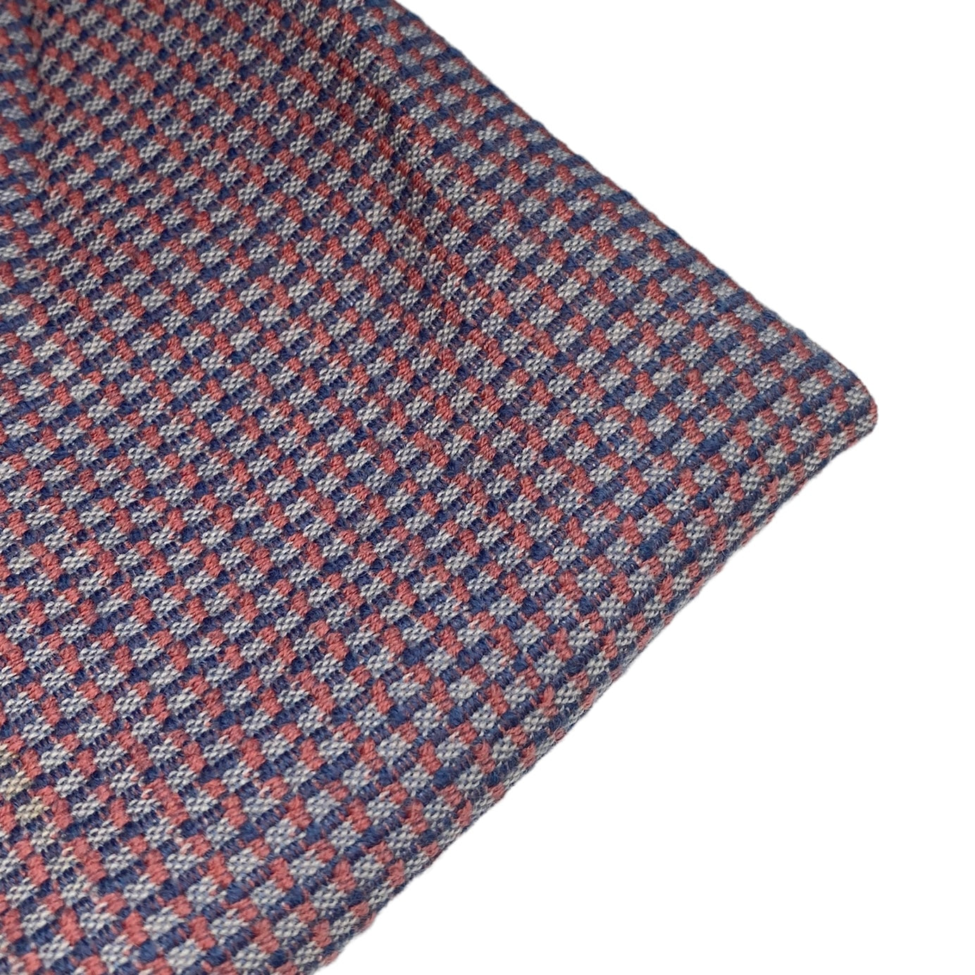 Wool Coating - Plaid - Blue/Pink/White