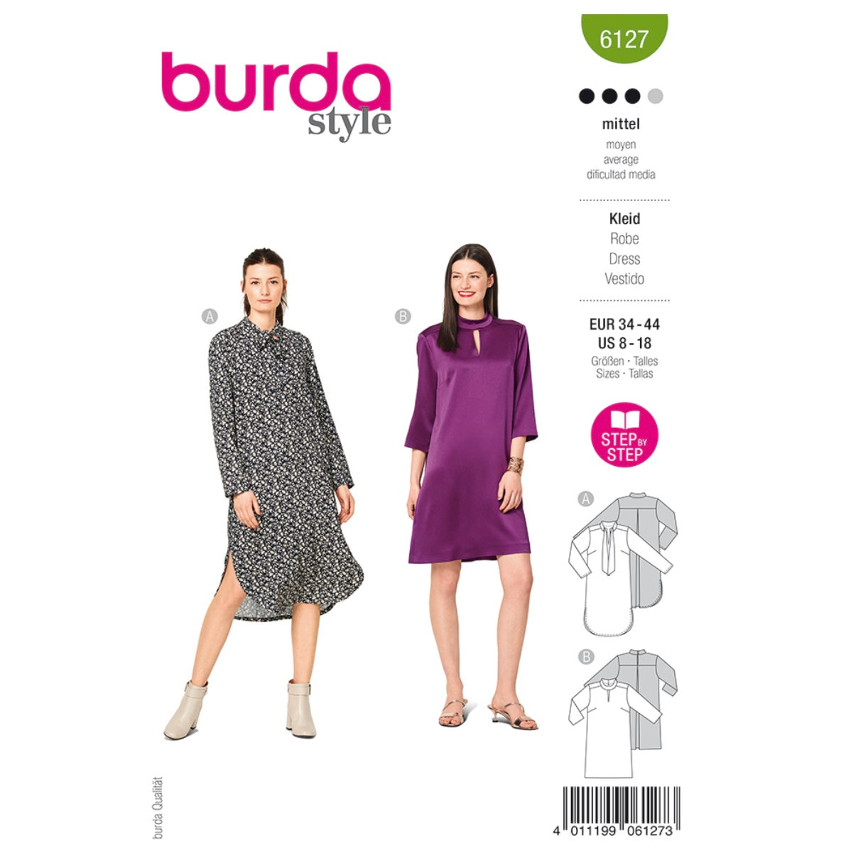 Dress Sewing Pattern - Burda Style 6127