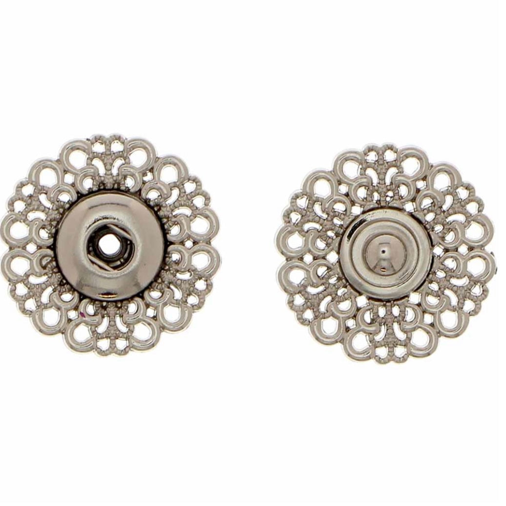 Decorative Snap Fastener - 22mm - 1 set - Gunmetal