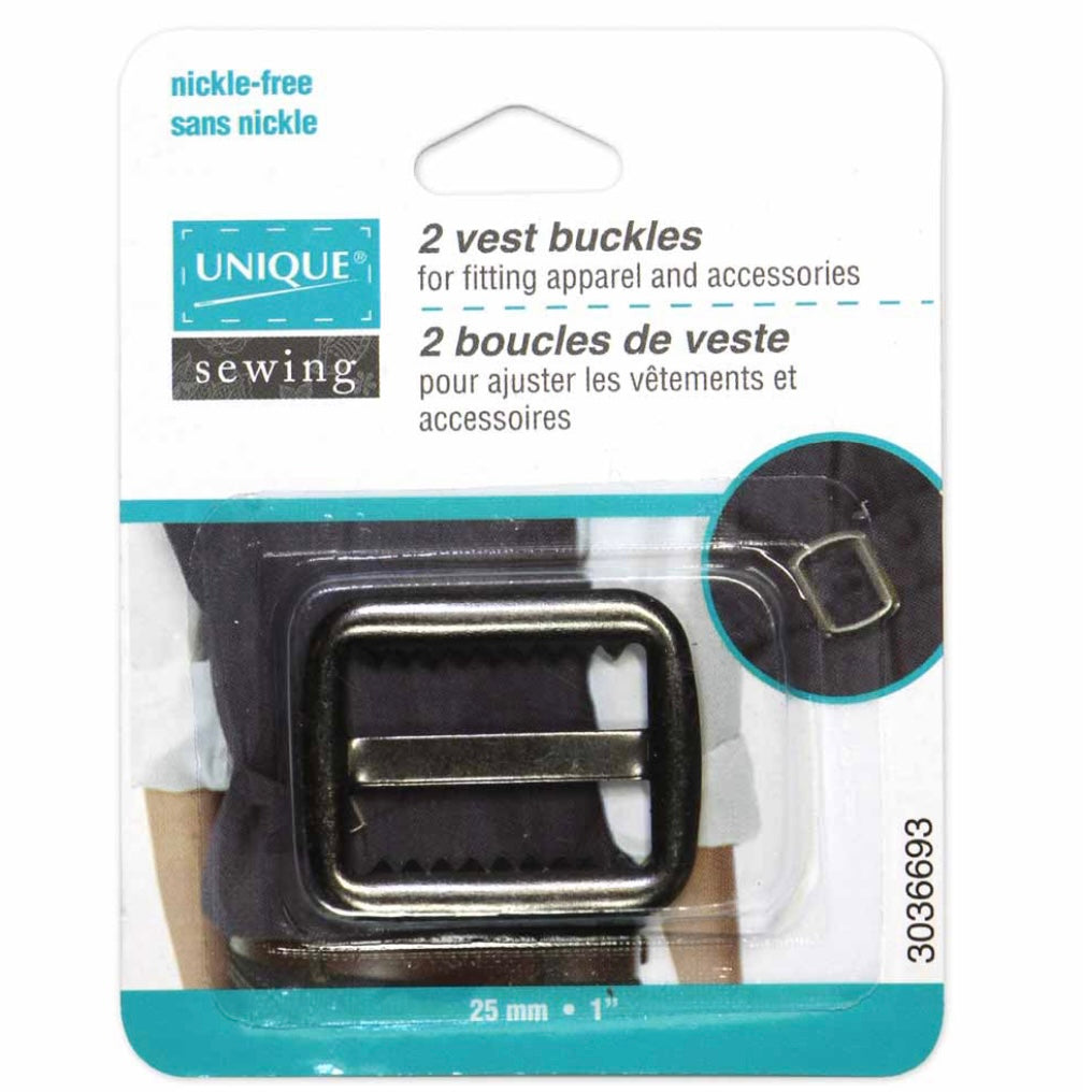 Vest Buckles - 19mm (3/4″) - Silver - 2 pcs