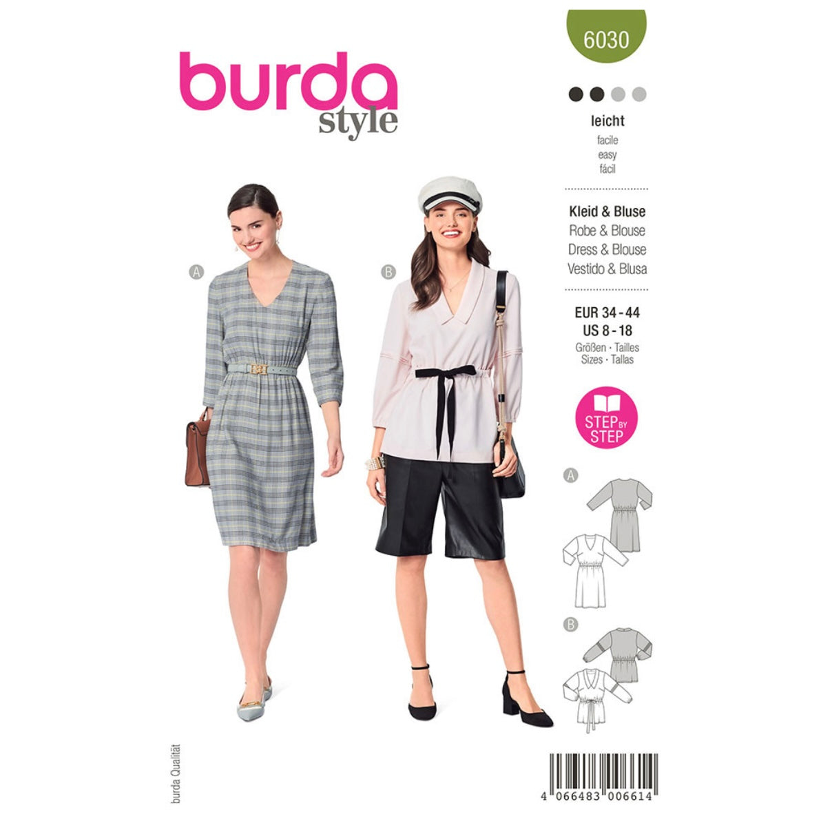 Dress/Blouse Sewing Pattern - Burda Style 6030