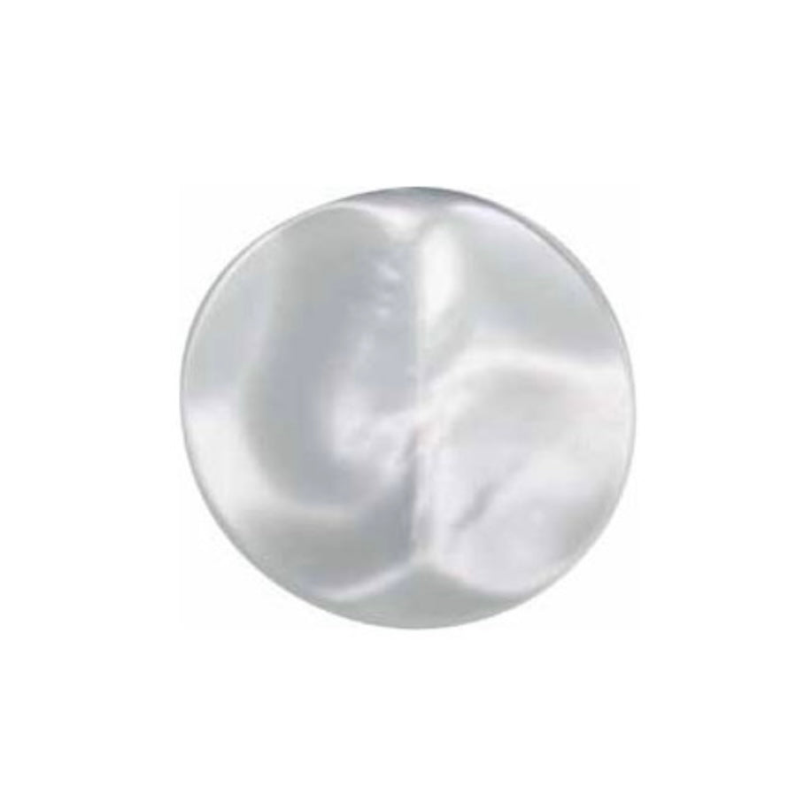 Shank Plastic Button - 25mm / 40L - White -  2 count