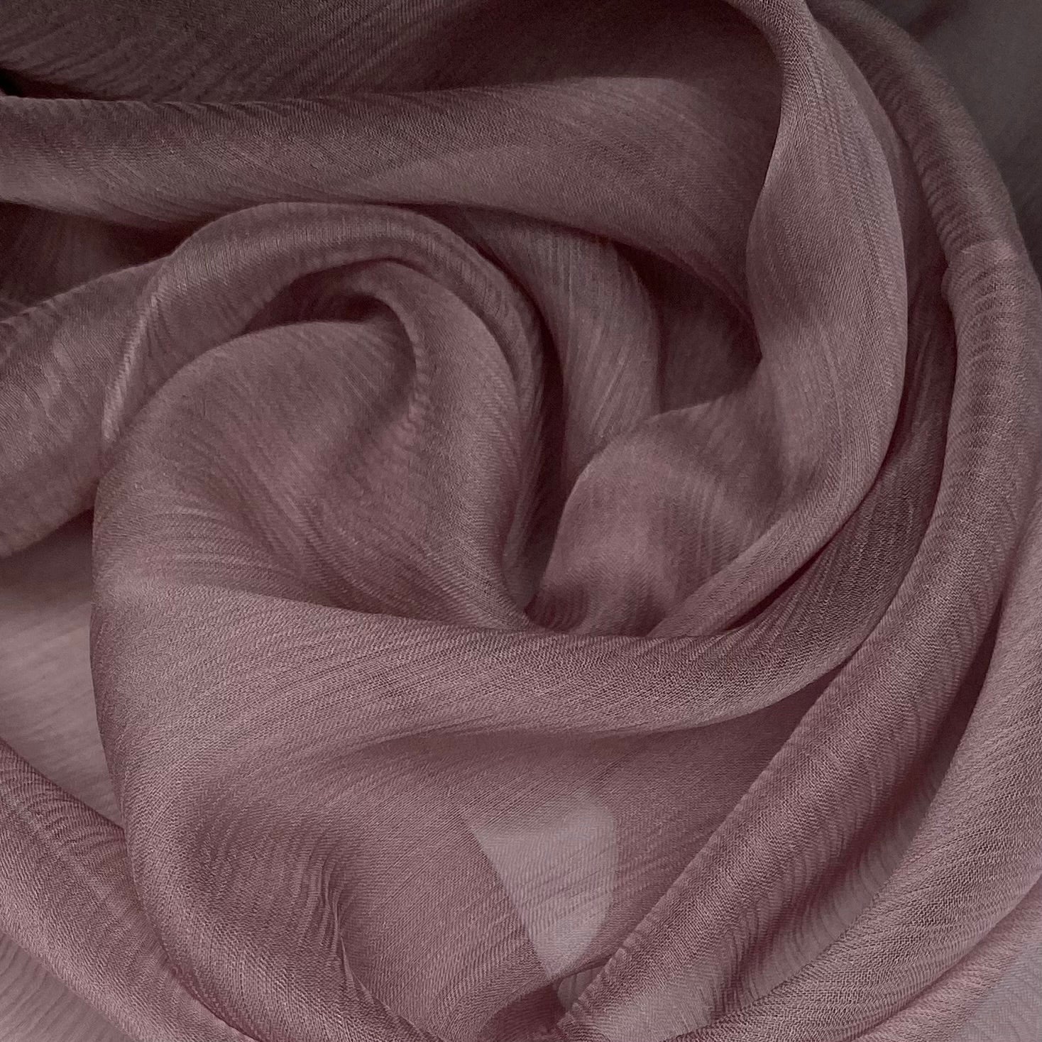 Silk Chiffon Ribbon Dark Dirty Pink