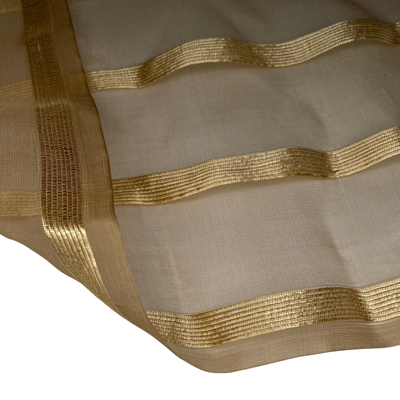 Striped Silk Organza - Gold