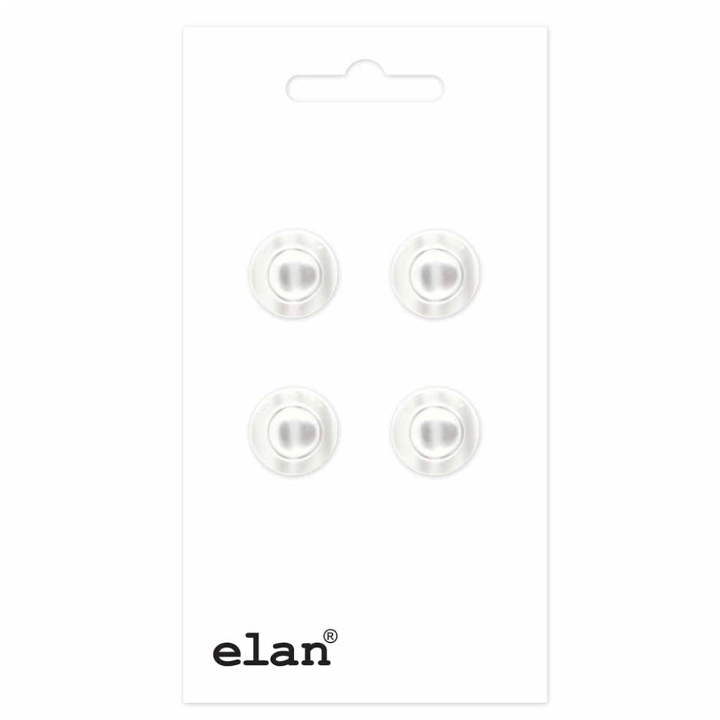 Shank Plastic Button - 15mm / 24L - White -  3 count