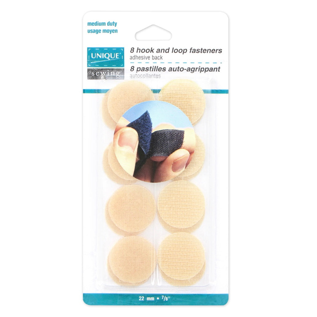 Self-Gripping Fasteners Dots - Medium duty 22mm (7⁄ 8″) - Beige - 8 sets