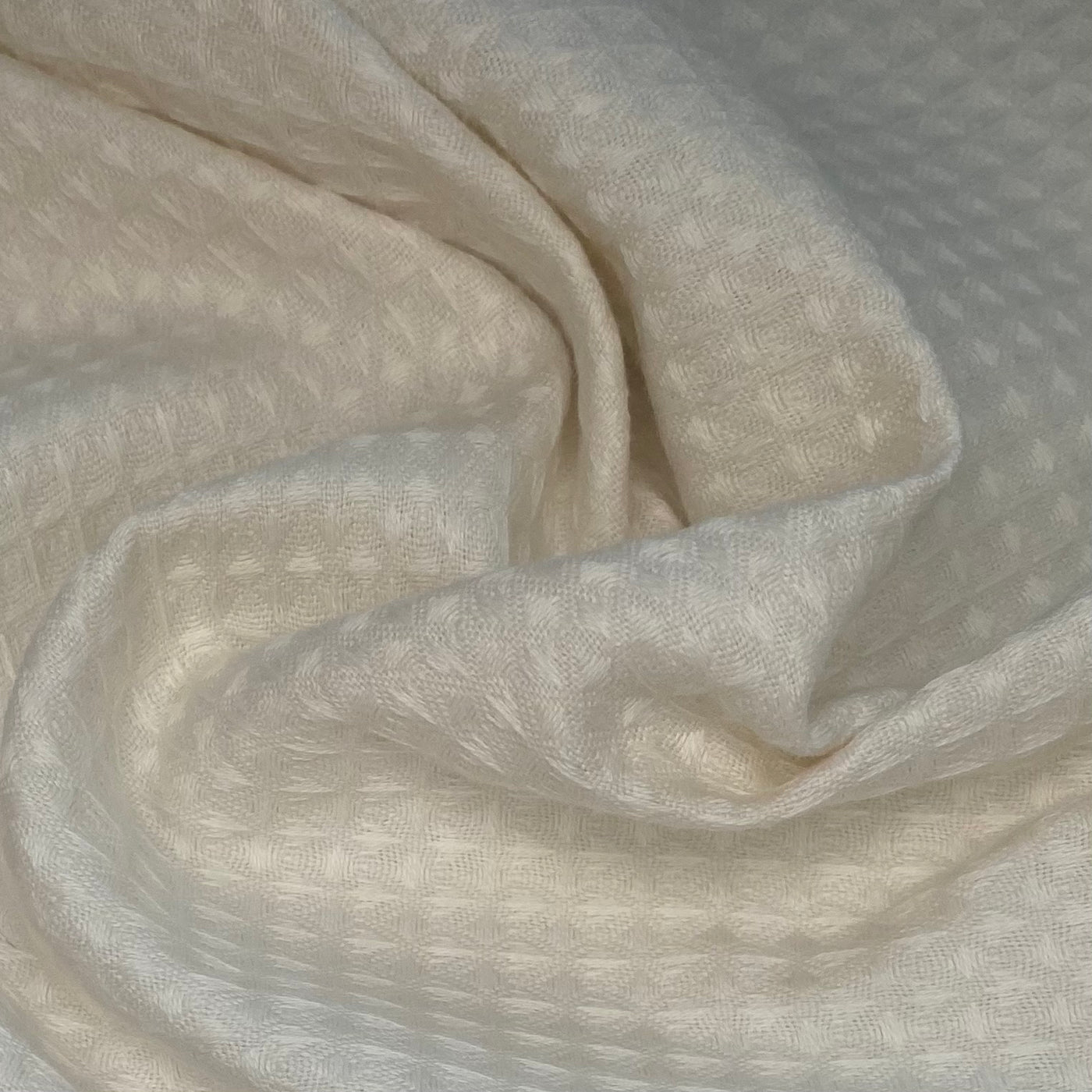 Cotton Waffle Weave - Unwashed - Off White · King Textiles