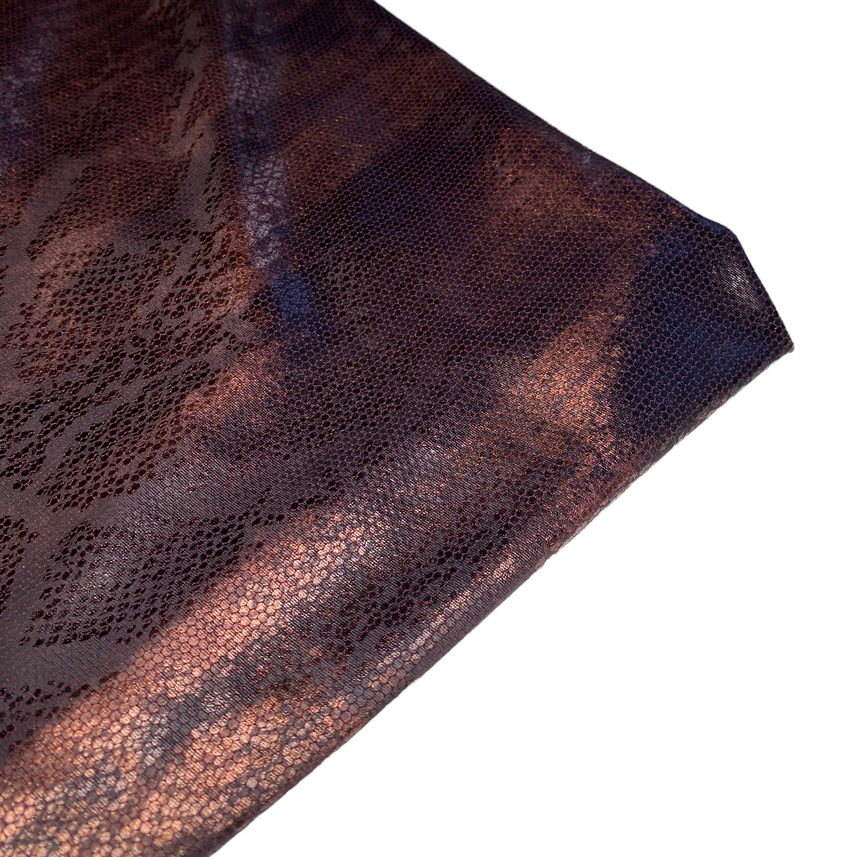 Snake Metallic Foil Knit - 62” - Brown