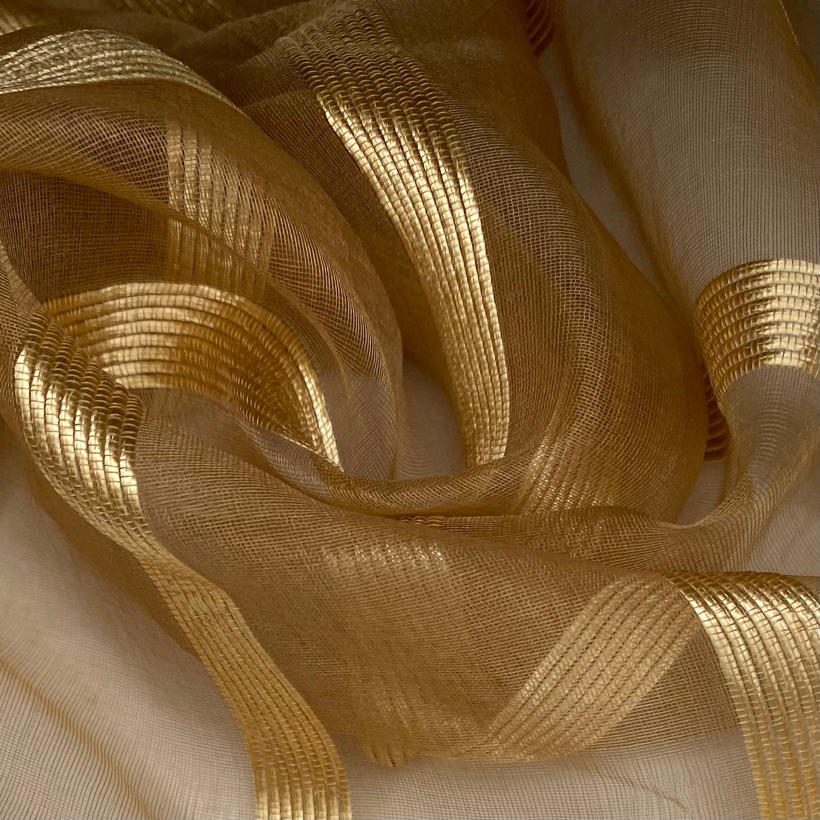 Striped Silk Organza - Gold