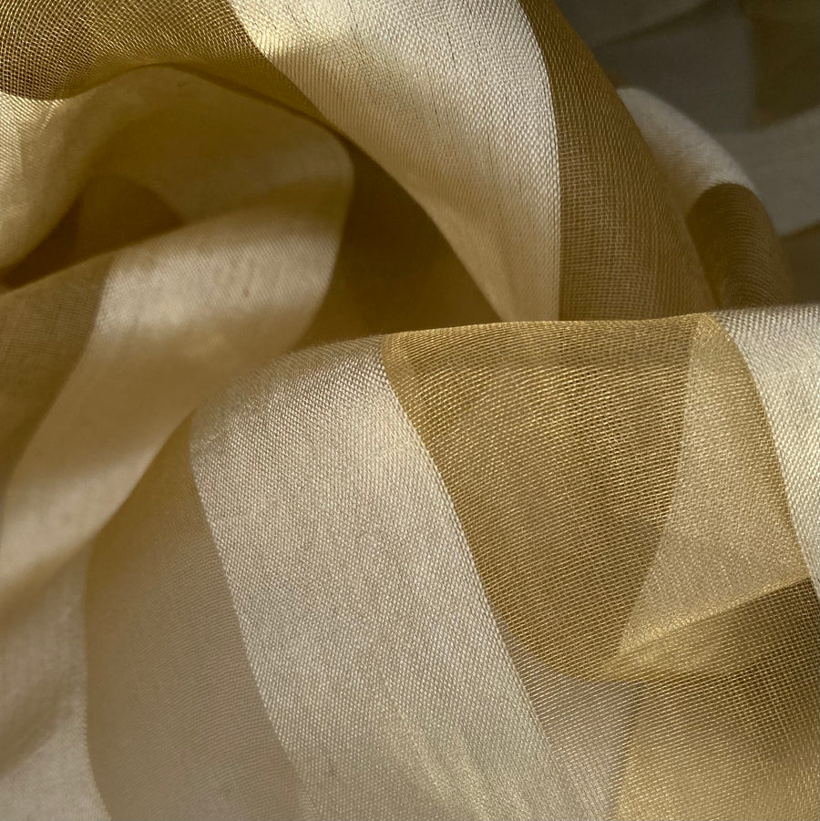 Striped Silk Organza - Gold