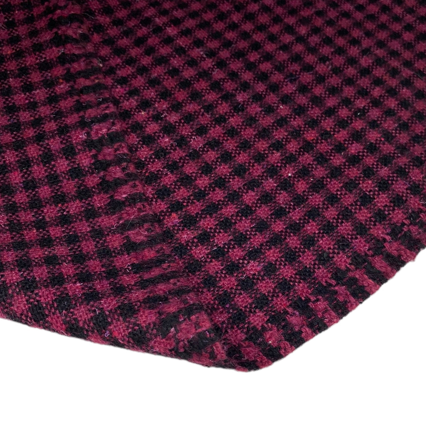 Wool Plaid Coating - Pink / Black