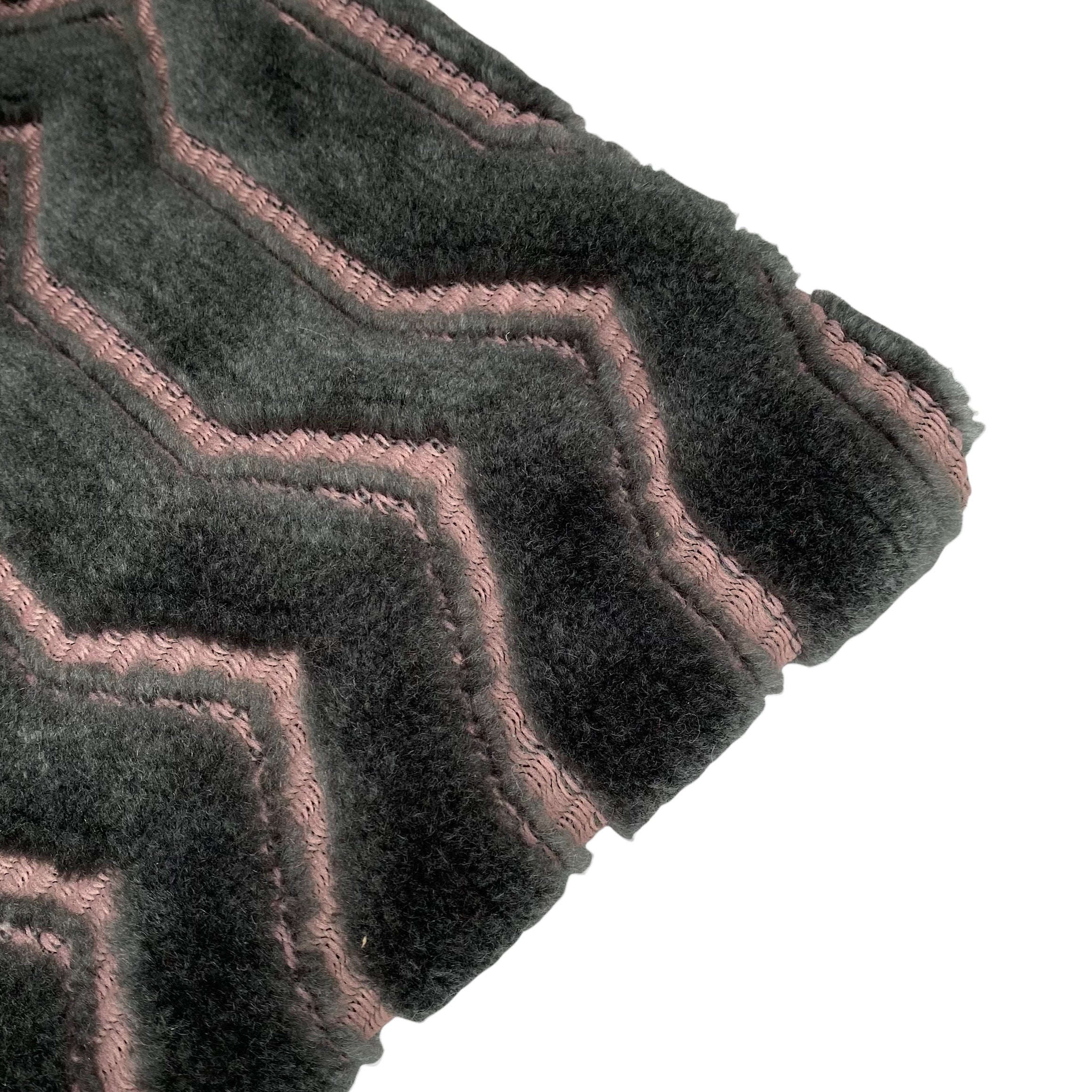 Striped Faux Fur - Grey/Pink