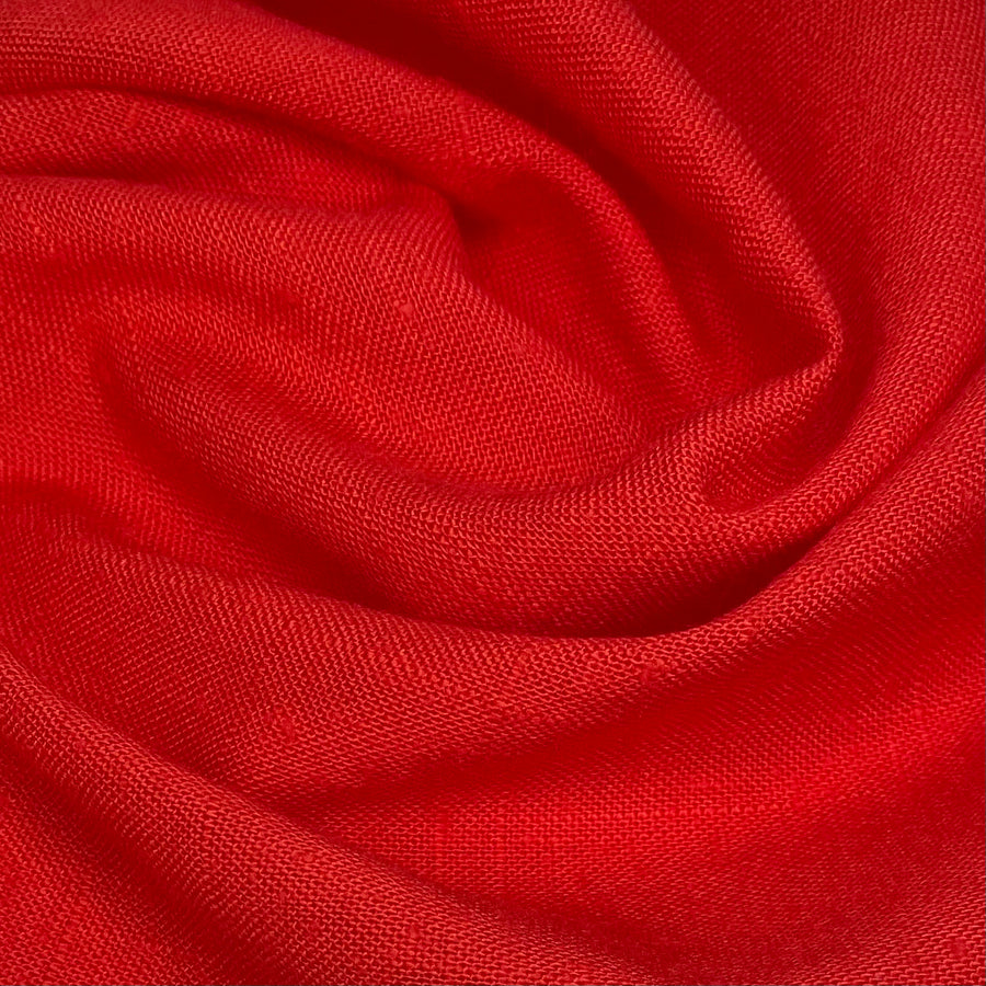 Cotton/Polyester Blend - Linen Look - Scarlet