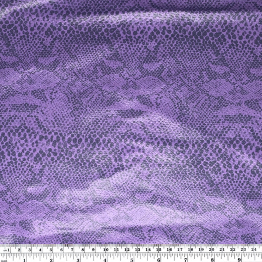 Stretch Embossed Snake Vinyl - 54” - Purple