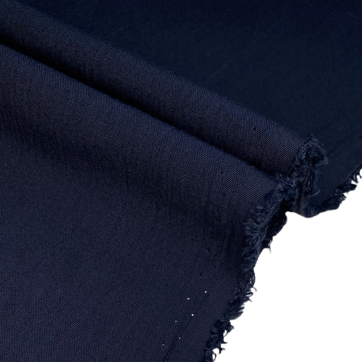 Crinkled Cotton/Polyester - Midnight Navy