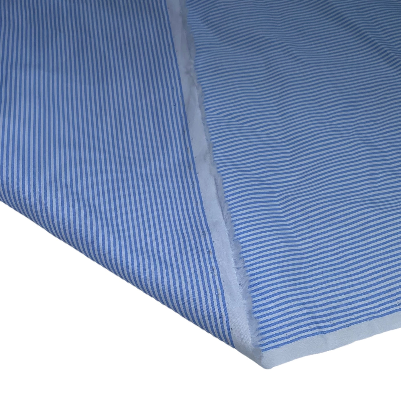 Striped Cotton Shirting - 56” - Blue/White