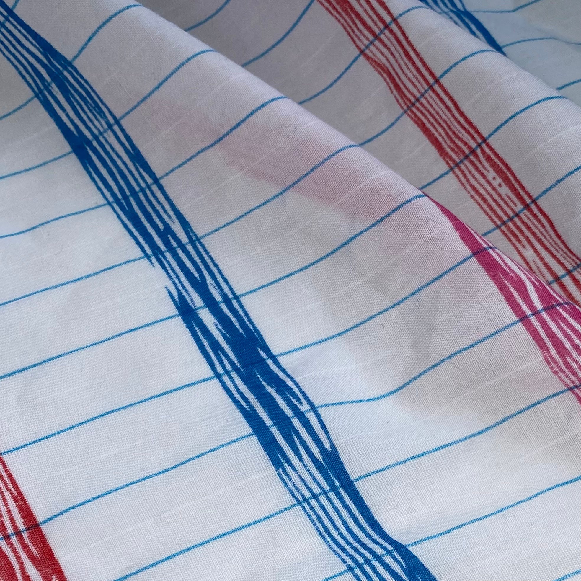 Striped Cotton/Polyester - 44” - White/Blue/Pink/Red