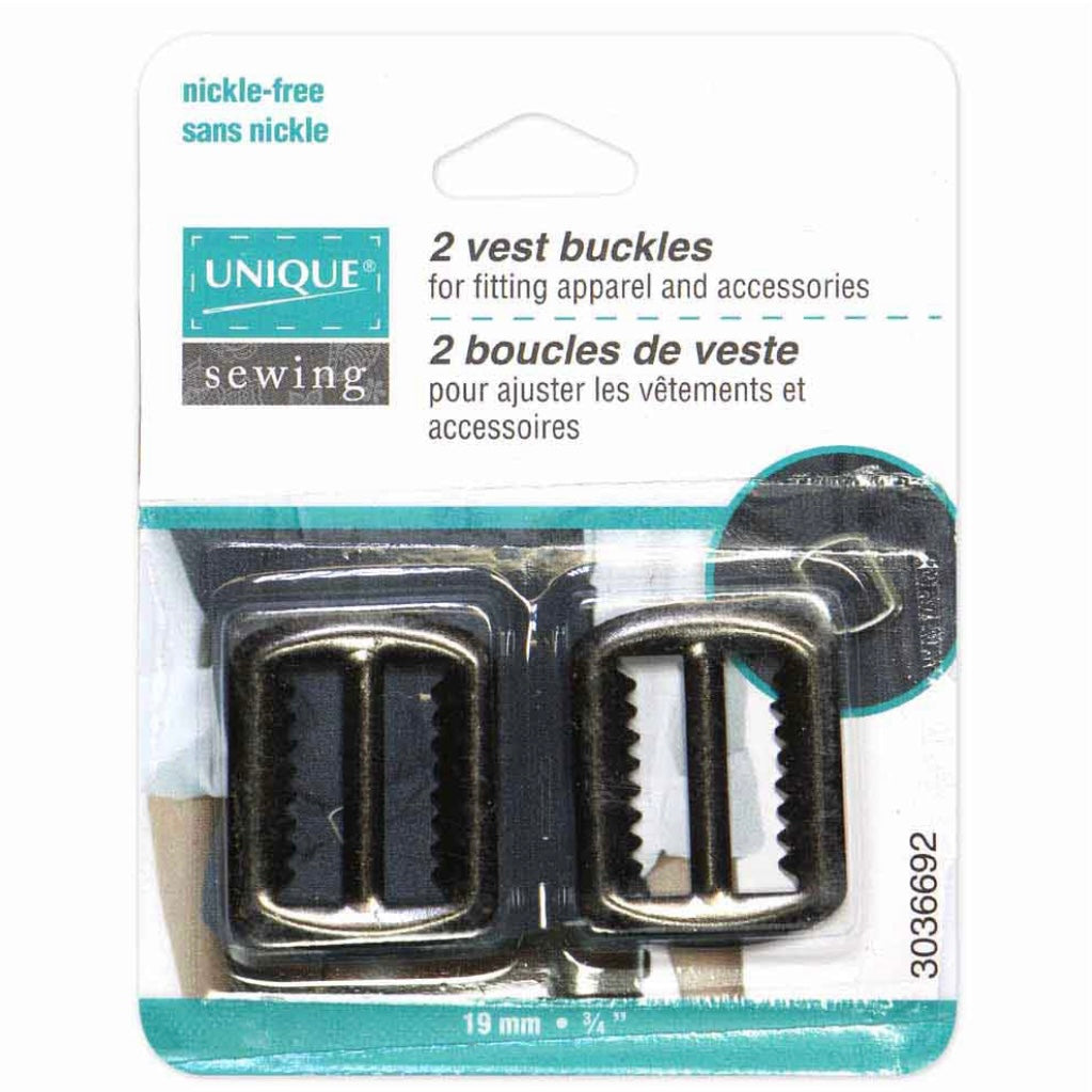 Vest Buckles - 19mm (3/4″) - Silver - 2 pcs