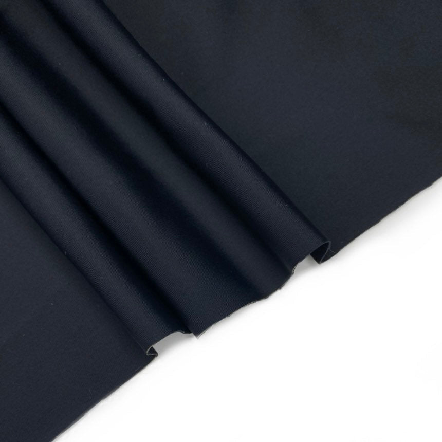 Stretchy cotton spandex / Black Plain / 65” width / fabric sold