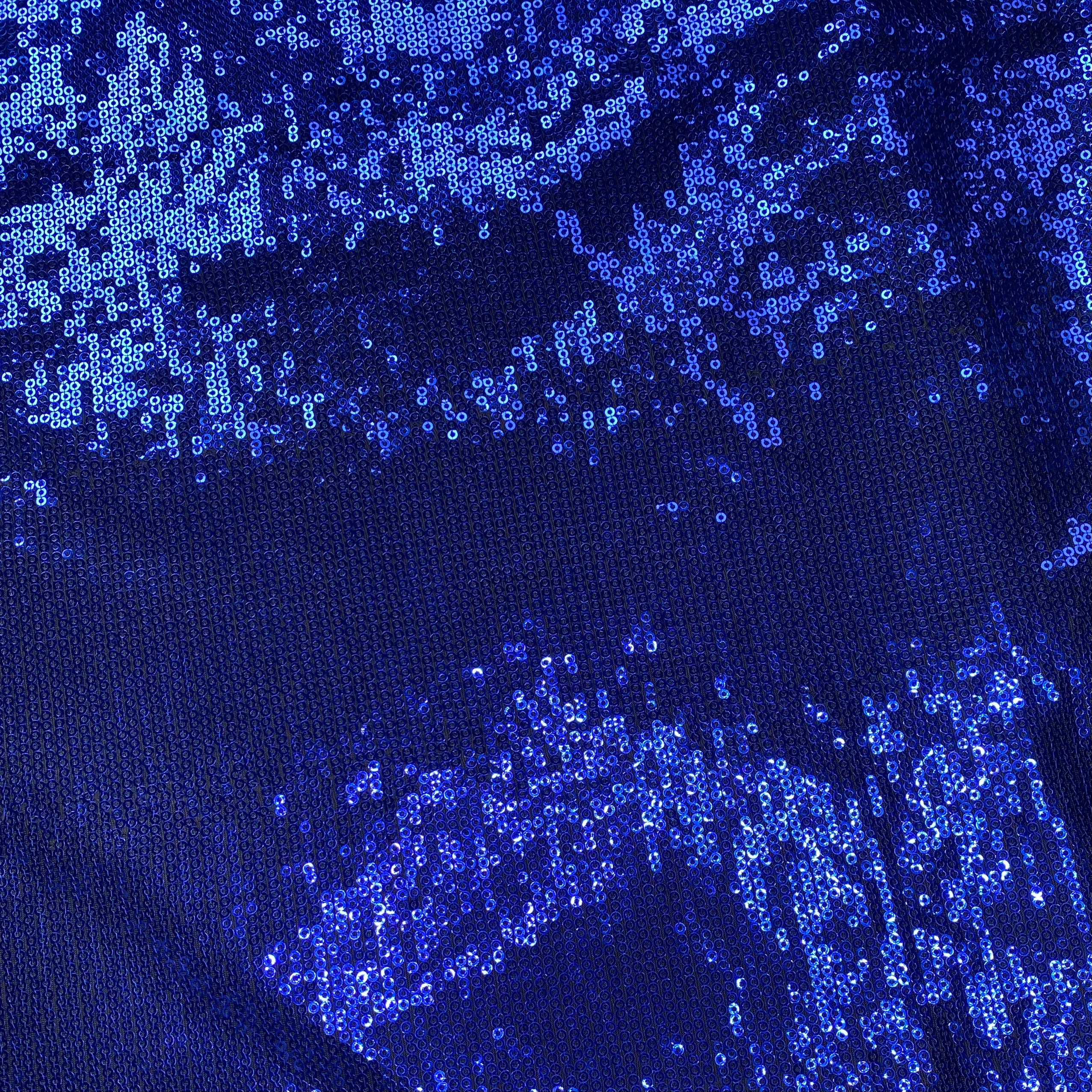 Sequin Knit - 56”- Blue/Black