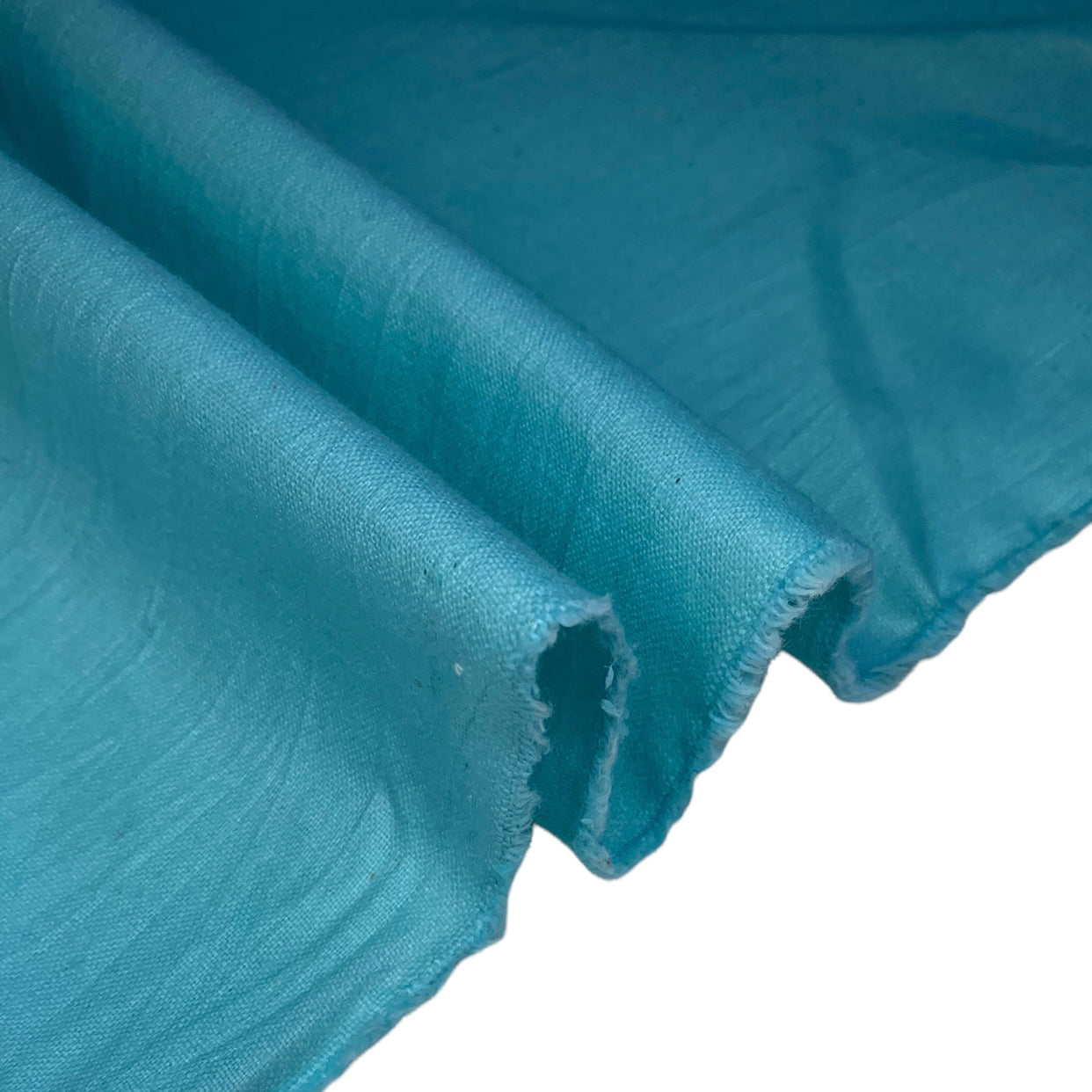 Crinkled Cotton - Aqua Blue