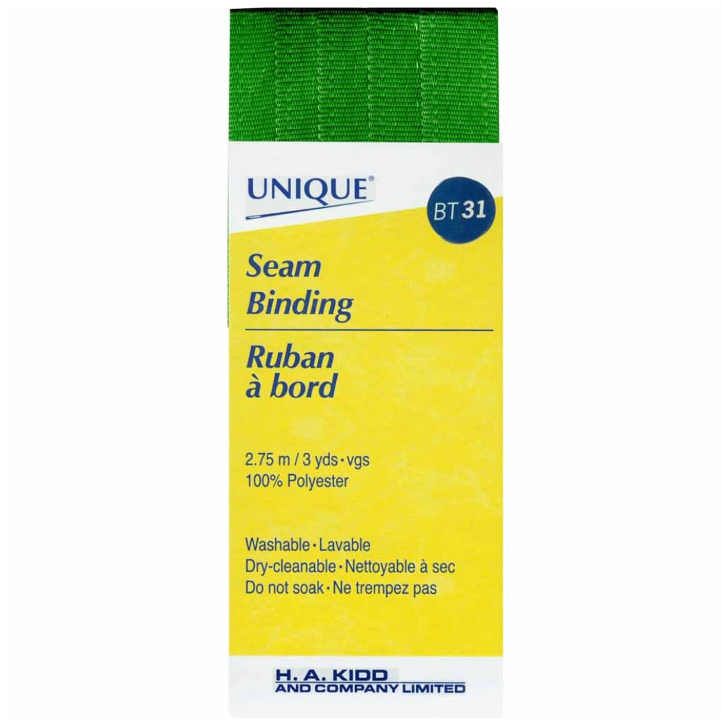 Seam Binding - 14mm x 2.75m - Kelly Green