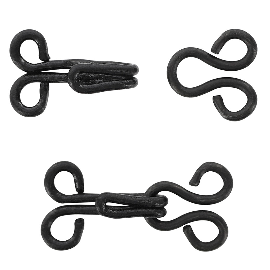 Hooks & Eyes - Black - Size 0 - 14 Sets