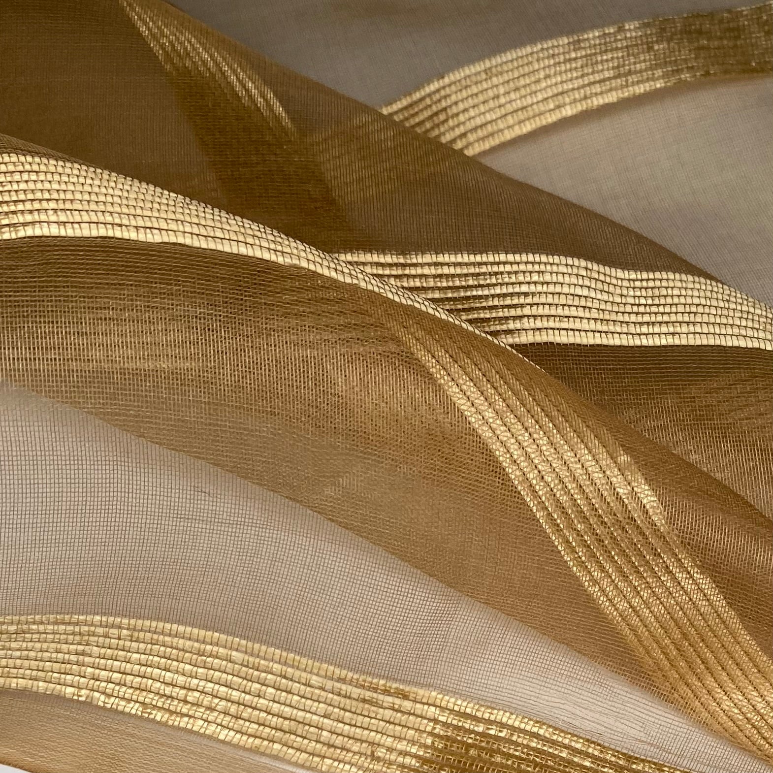 Striped Silk Organza - Gold