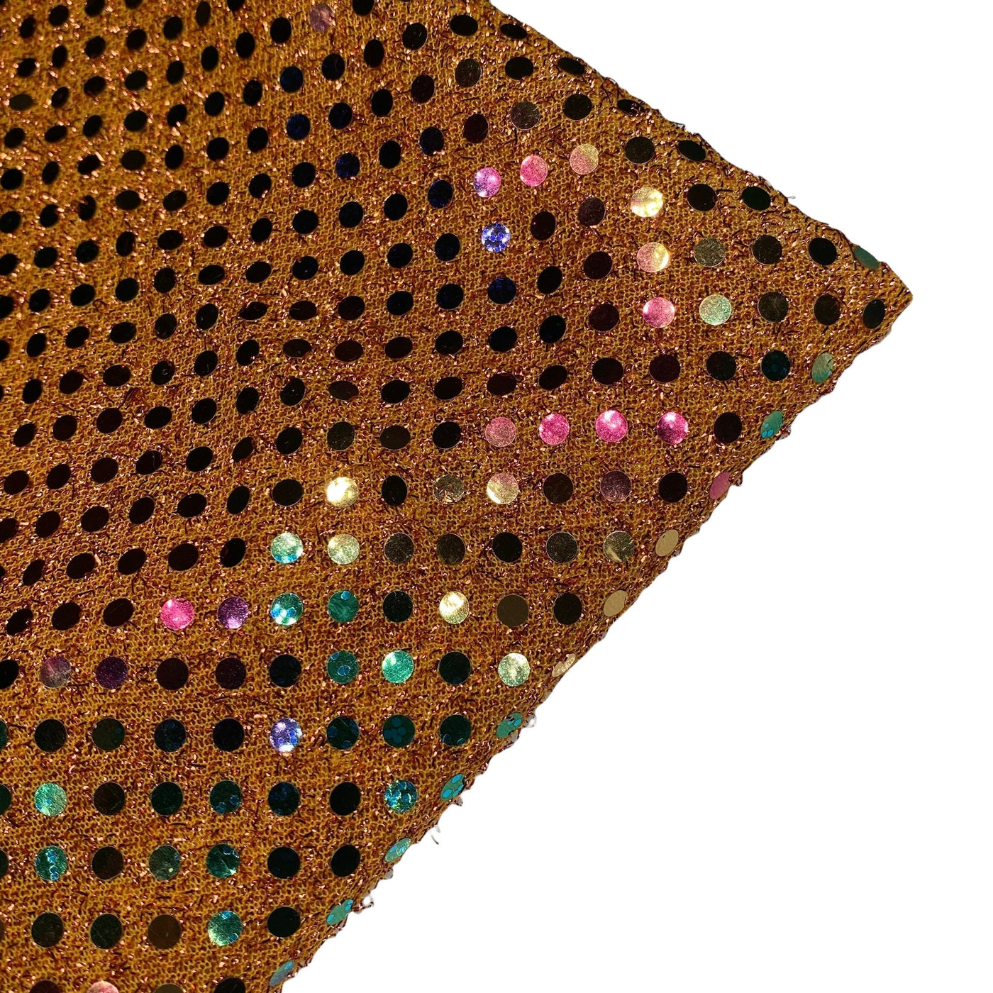 Faux Sequin Shiny Confetti Dot Knit - 44” - Black/Rainbow