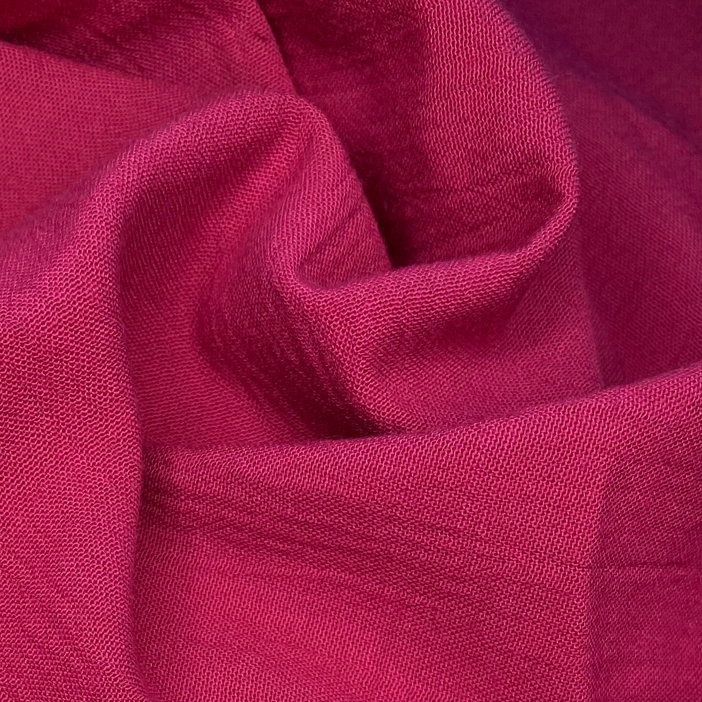 Crinkled Polyester/Cotton - Fuchsia